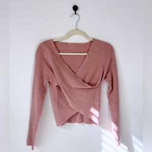 Thick wrap sweater top